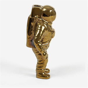 Seletti Cosmic Diner Starman Porcelain Gold Astronaught Vase